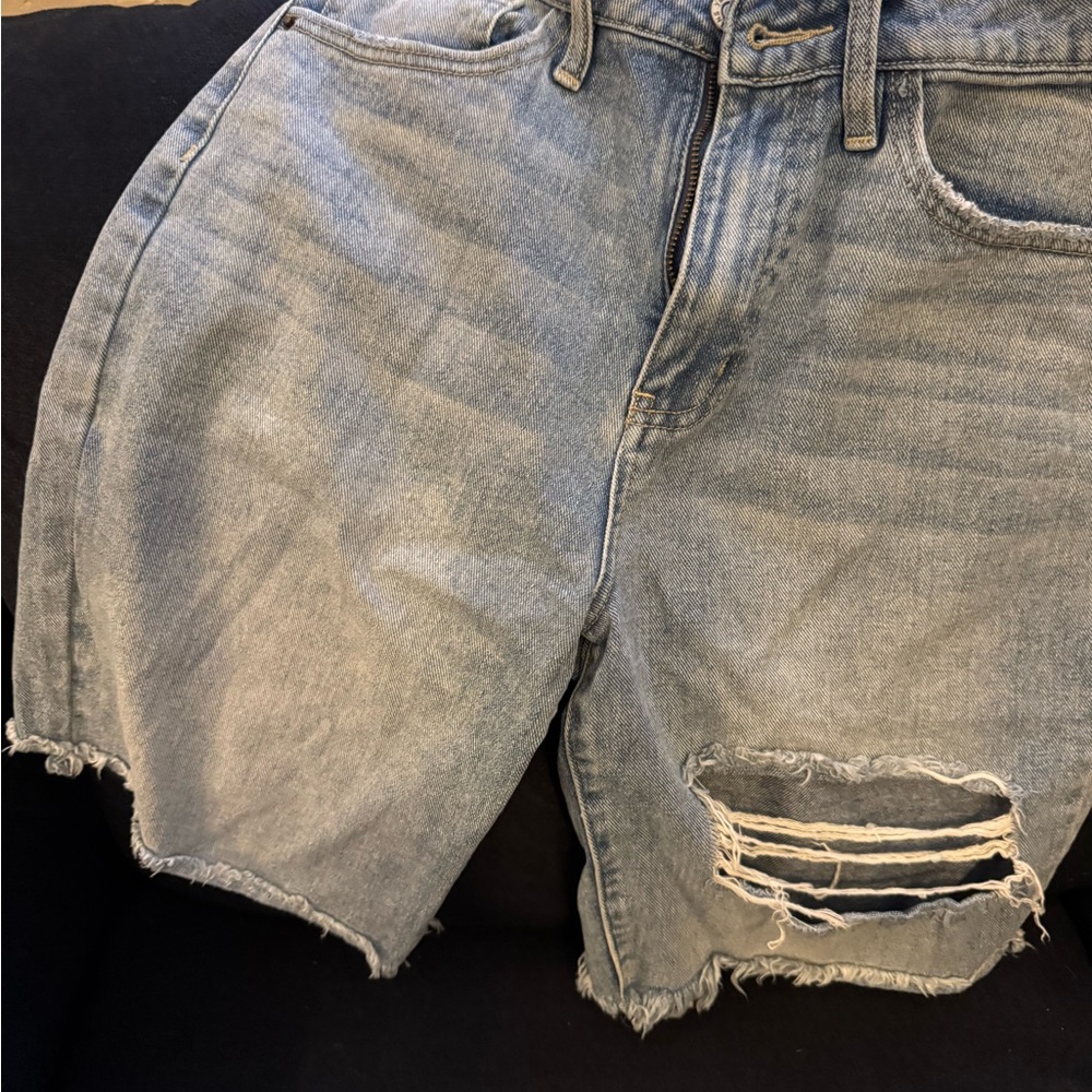 Distressed Denim Shorts